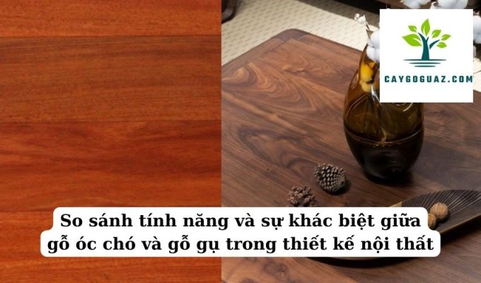 So sánh tính năng và sự khác biệt giữa gỗ óc chó và gỗ gụ trong thiết kế nội thất